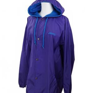 Vintage Brooks Running Windbreaker Jacket Purple Mens Large 1990s Y2K Athleisure
